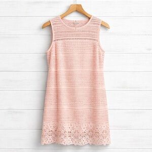 Abercrombie & Fitch Pink Lace Overlay Lined Dress (135)